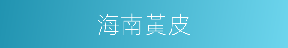 海南黃皮的同義詞