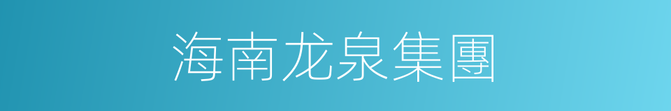 海南龙泉集團的同義詞
