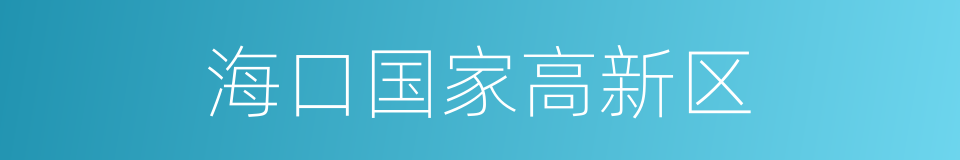 海口国家高新区的同义词