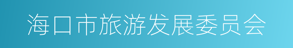 海口市旅游发展委员会的同义词