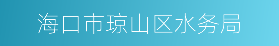 海口市琼山区水务局的同义词