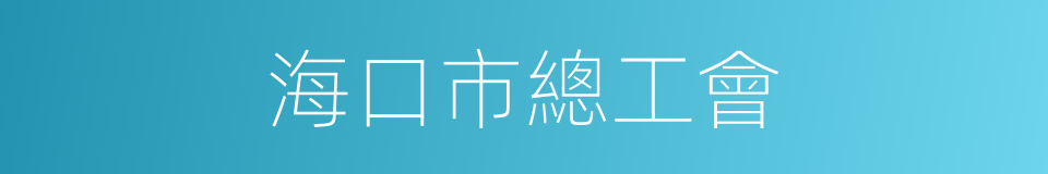 海口市總工會的同義詞