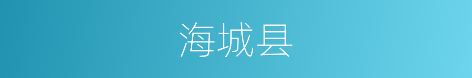 海城县的同义词