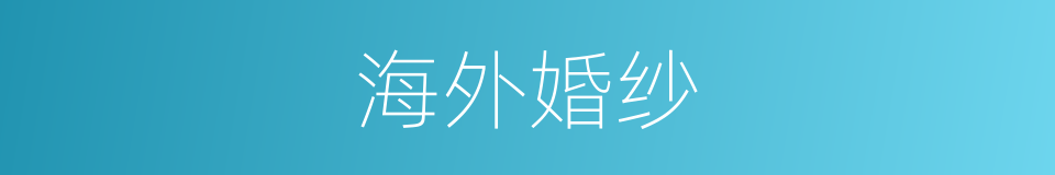 海外婚纱的同义词