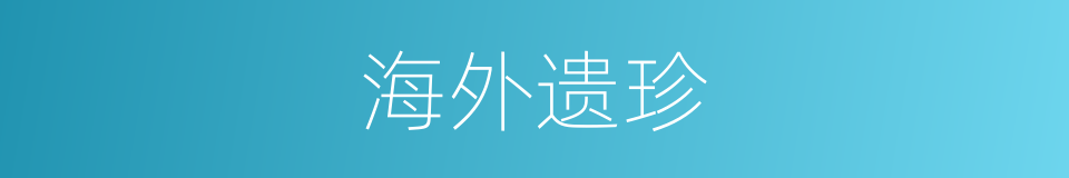 海外遗珍的同义词