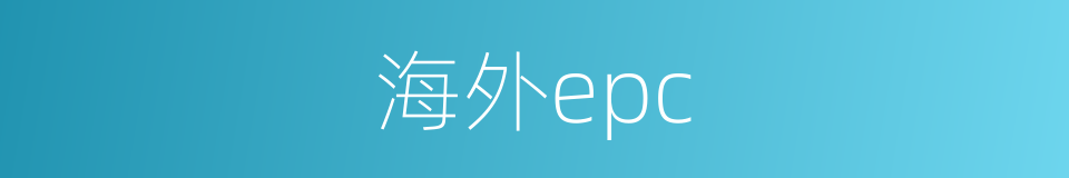 海外epc的同义词