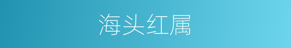 海头红属的同义词