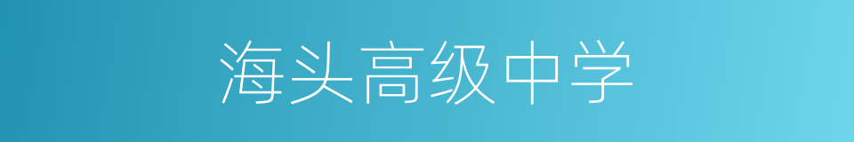 海头高级中学的同义词