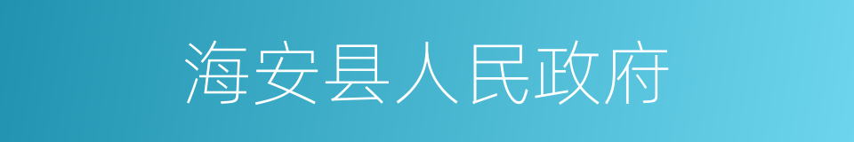 海安县人民政府的同义词