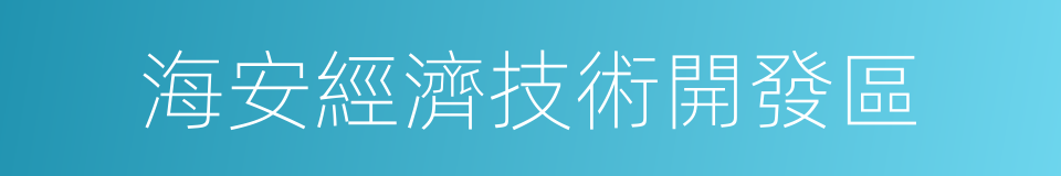 海安經濟技術開發區的同義詞