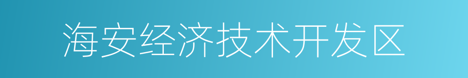 海安经济技术开发区的同义词