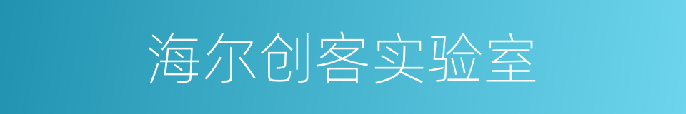 海尔创客实验室的同义词