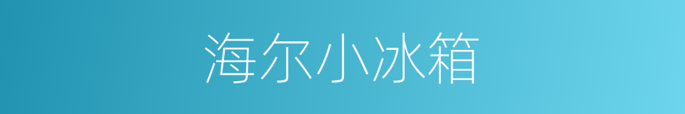 海尔小冰箱的同义词