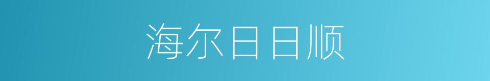 海尔日日顺的同义词