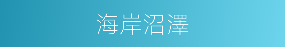 海岸沼澤的同義詞