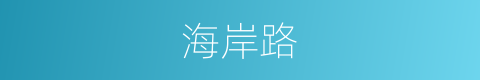 海岸路的同义词