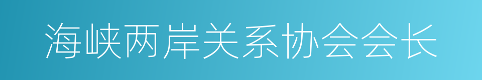 海峡两岸关系协会会长的同义词