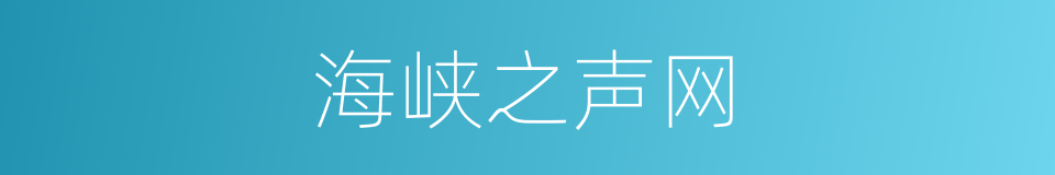 海峡之声网的同义词