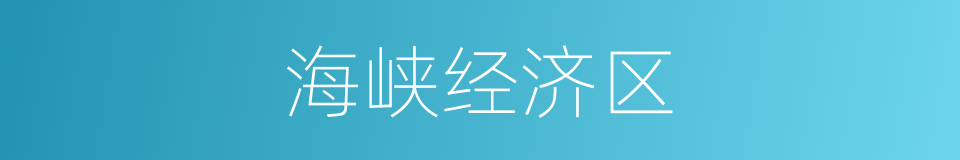 海峡经济区的同义词