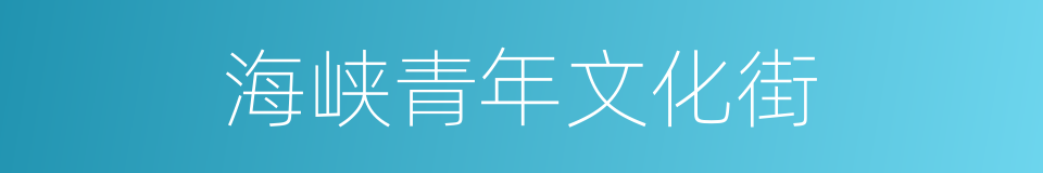 海峡青年文化街的同义词