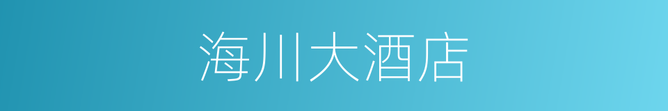 海川大酒店的同义词