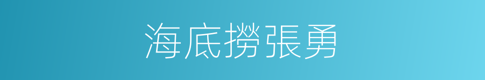 海底撈張勇的同義詞