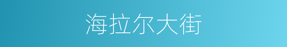 海拉尔大街的同义词