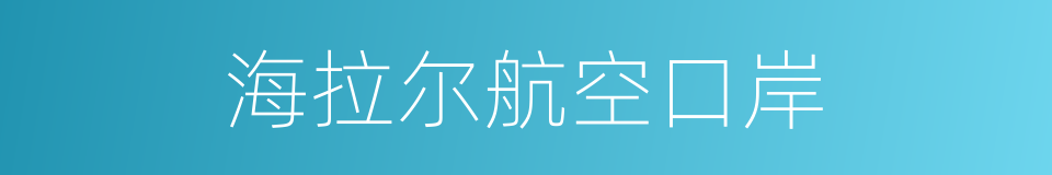 海拉尔航空口岸的同义词