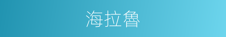 海拉魯的同義詞