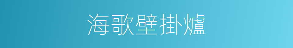 海歌壁掛爐的同義詞