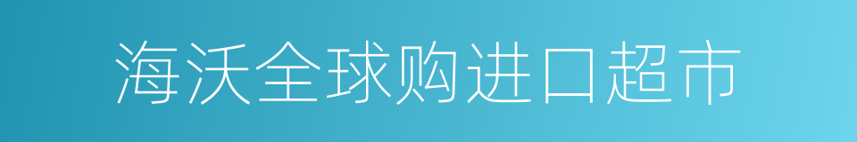 海沃全球购进口超市的同义词