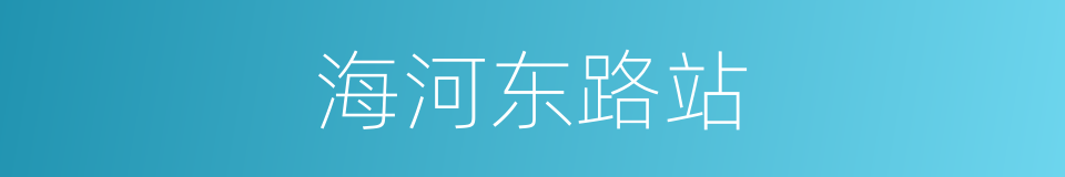 海河东路站的同义词