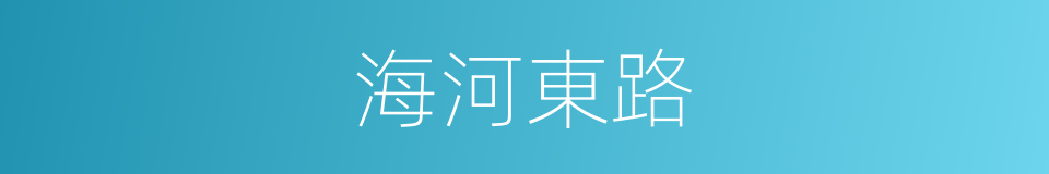 海河東路的同義詞