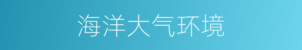 海洋大气环境的同义词