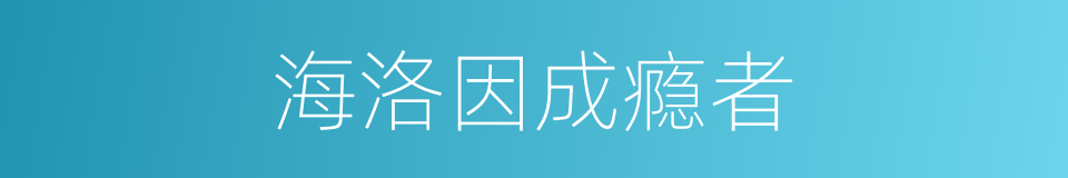 海洛因成瘾者的同义词