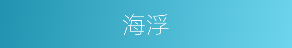 海浮的同义词