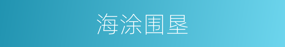 海涂围垦的同义词