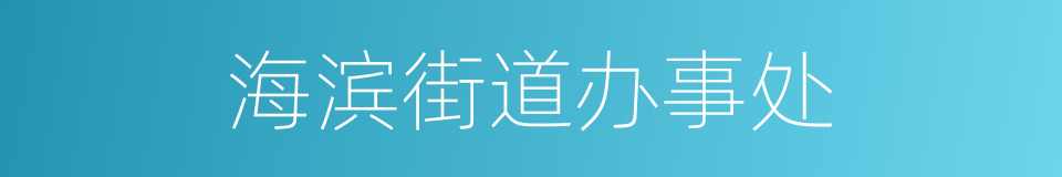 海滨街道办事处的同义词