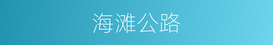 海滩公路的同义词