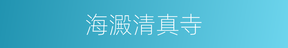 海澱清真寺的同義詞