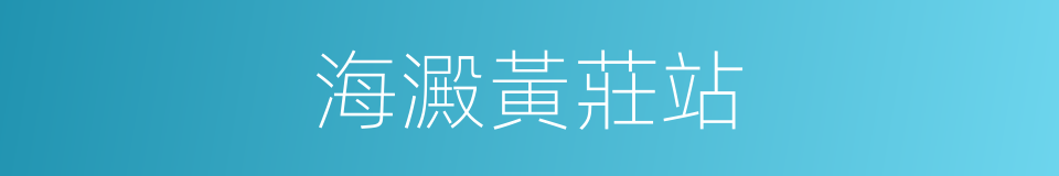海澱黃莊站的同義詞