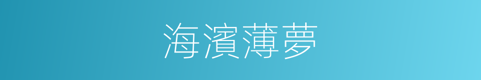 海濱薄夢的同義詞