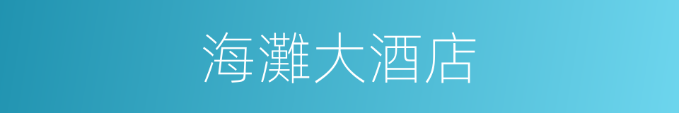 海灘大酒店的同義詞