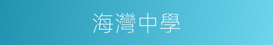 海灣中學的同義詞