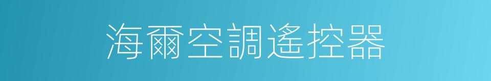 海爾空調遙控器的同義詞