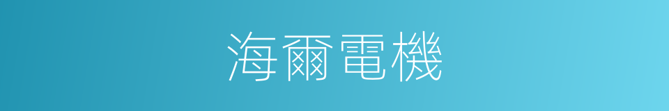 海爾電機的同義詞