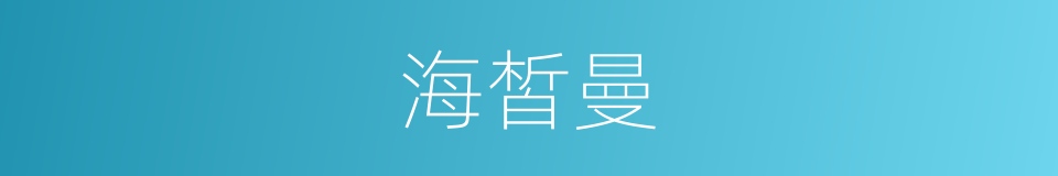 海皙曼的同义词