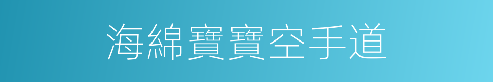 海綿寶寶空手道的同義詞