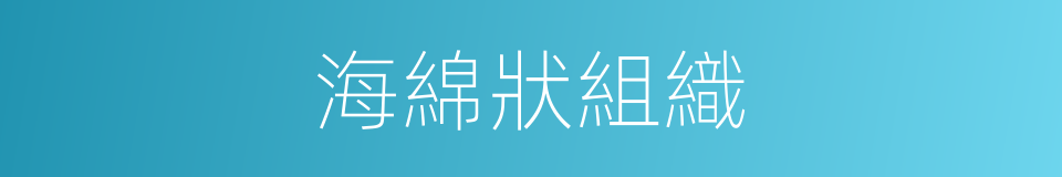 海綿狀組織的同義詞