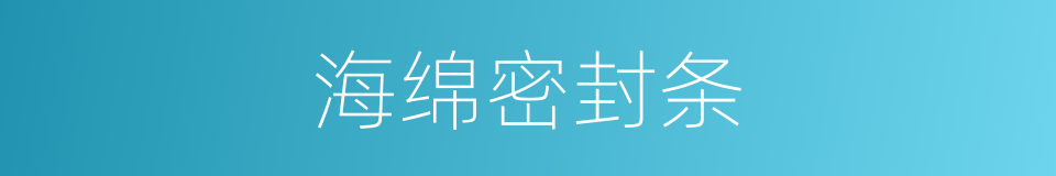 海绵密封条的同义词